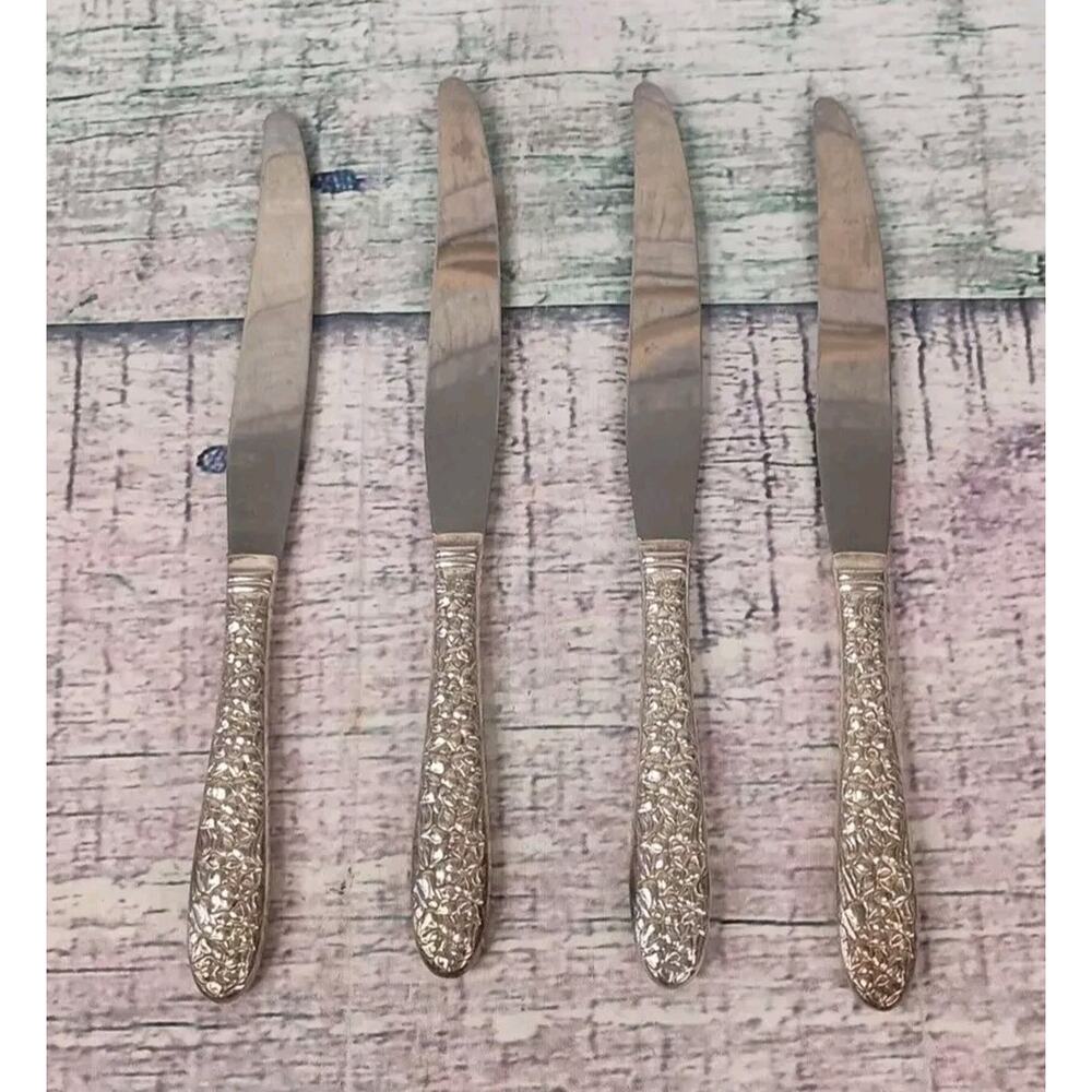 National Silver Co. AA NARCISSUS 4-Modern Hollow Knife 9 1/4" Silverplate 1935